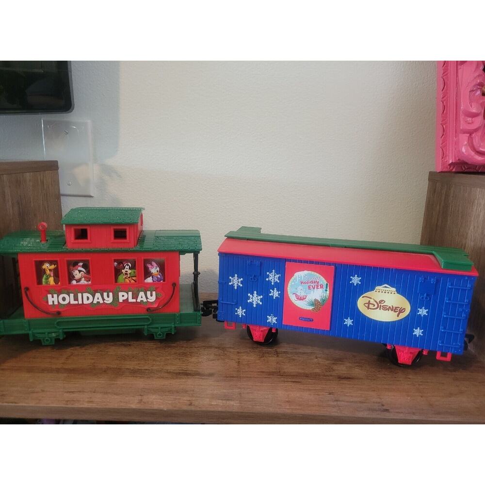 Disney Mickey Mouse and Friends Christmas Train Caboose Scientific Toys 2 pc.